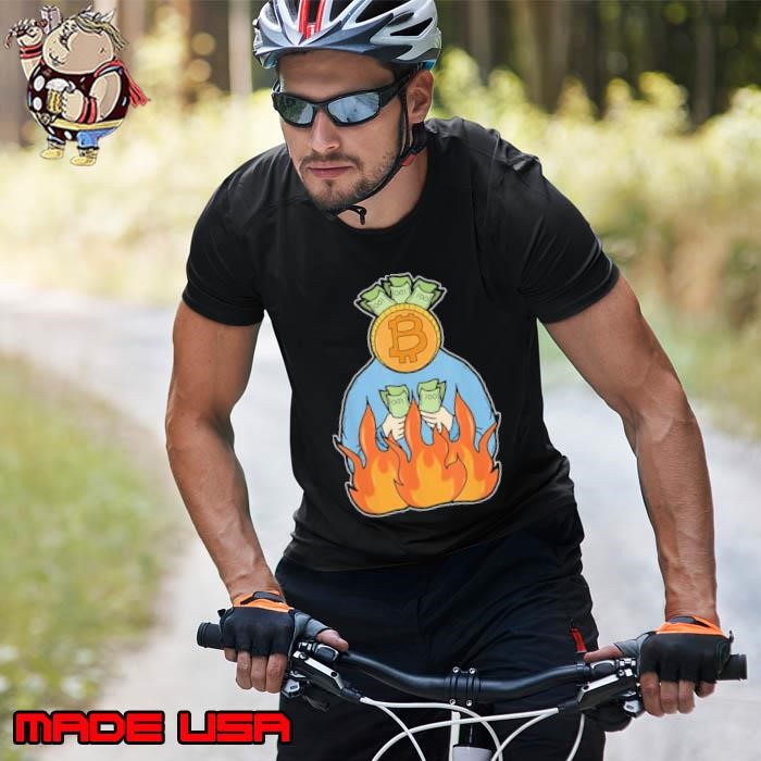Bitcoin burns money BTC Moon Unisex