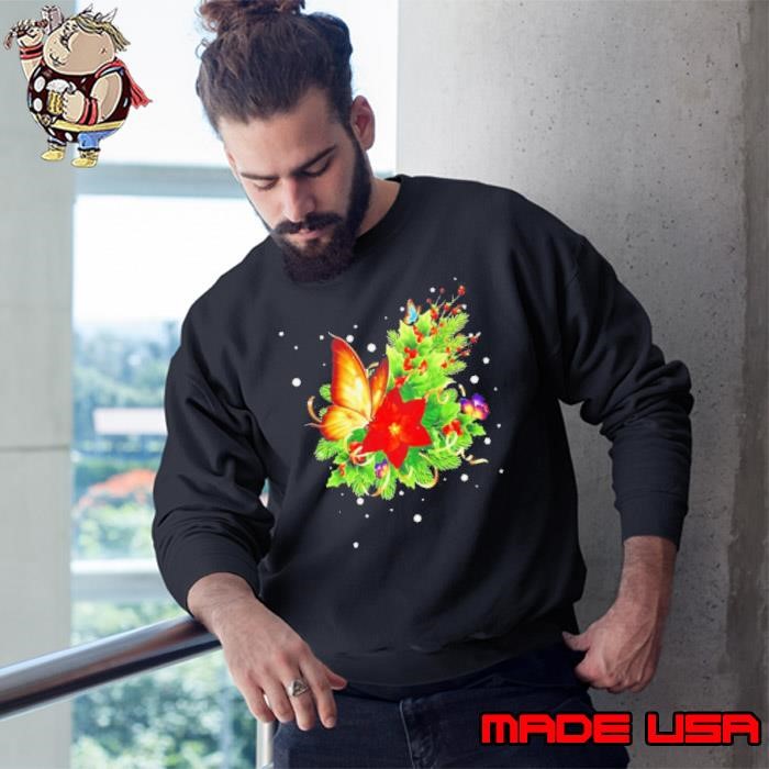 Butterfly Poinsettia Sweatshirt