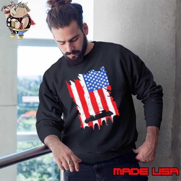 Car Guy American Flag Big Block Street Rod Sweatshirt