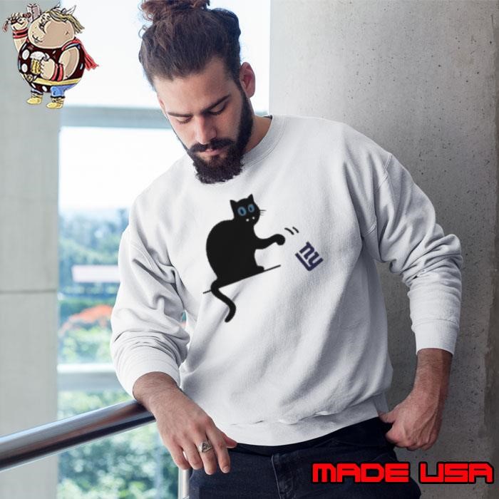 Carolina Panthers black cat push New York Giants logo Sweatshirt