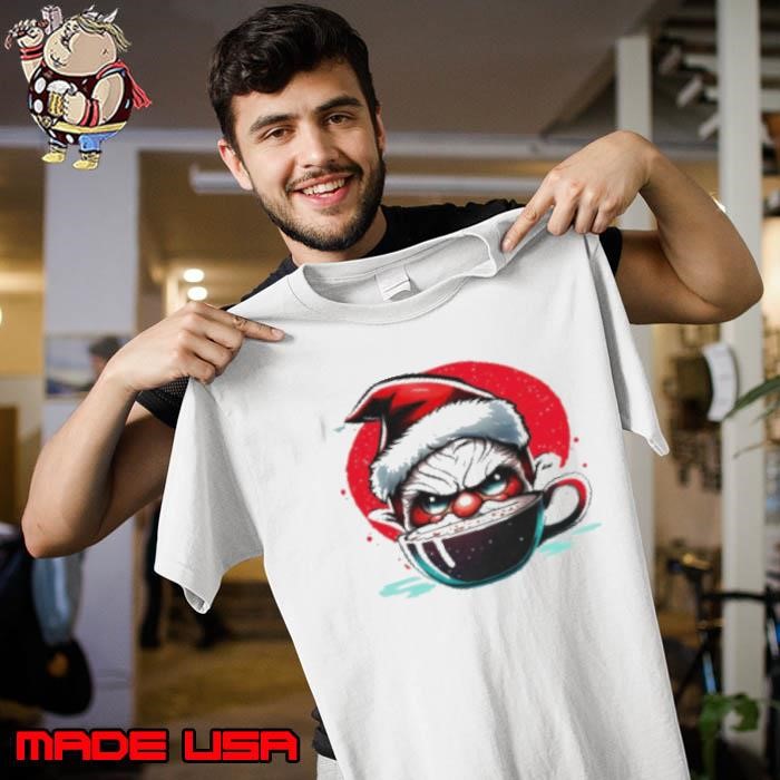 Cartoon Character Enjoying Hot Cocoa in a Santa Hat Unisex