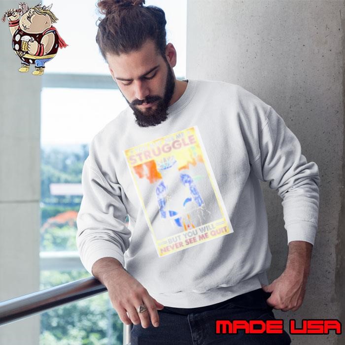 Cat Cycling You May See me Struggle But You Will Never See Me Quit Sweatshirt