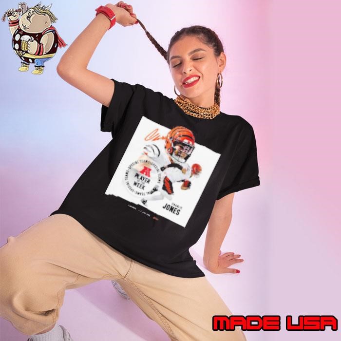 Charlie Jones Cincinnati Bengals AFC Player Of The Week Signatures Ladies tee