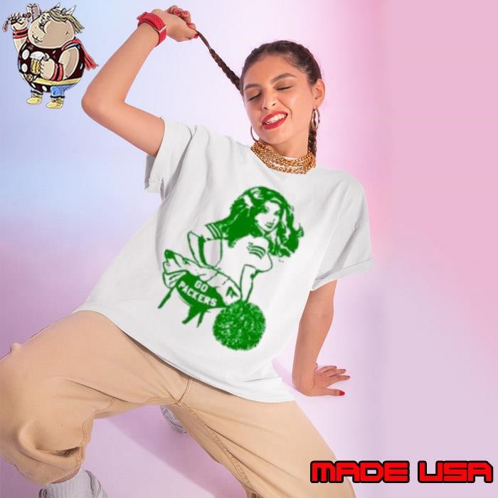 Cheerleader Green Bay Packers Go Packers Ladies tee