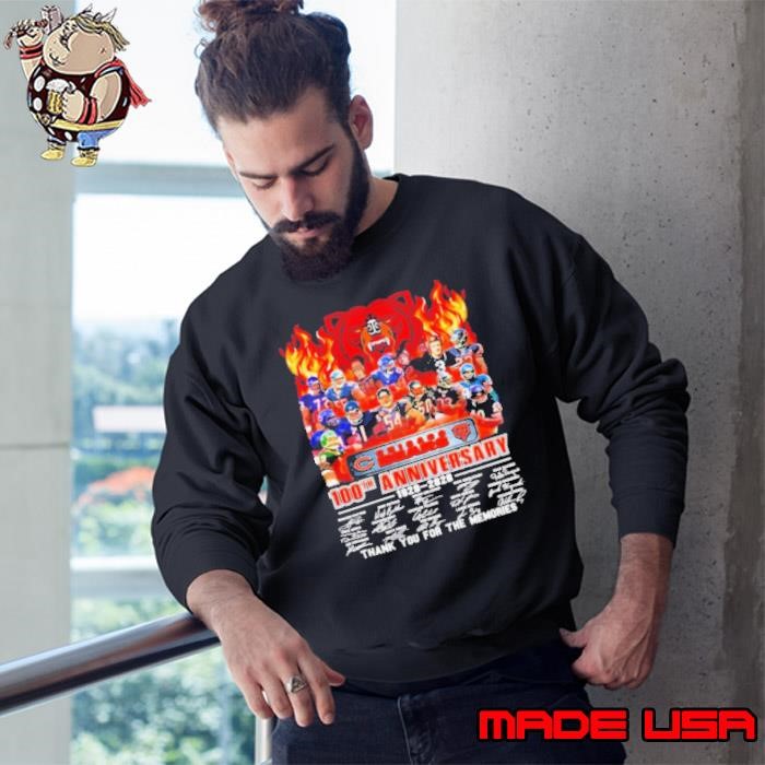 Chicago Bears 100th Anniversary 1920 2020 Thank You For The Memories Signatures Sweatshirt