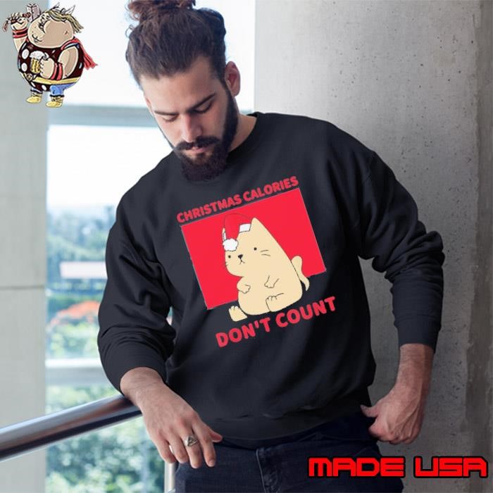 Christmas Calories Dont Count Cat Sweatshirt