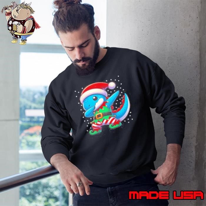 Christmas Dinosaur Elf Funny Dinosaur Lover Dino Sweatshirt