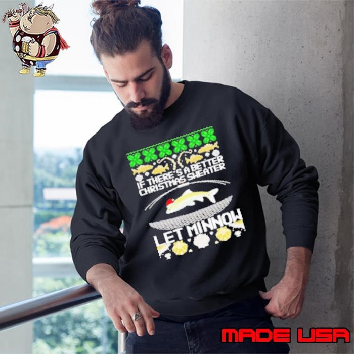 Christmas Minnow Bait Fish Trap Angler Fishing Sweatshirt