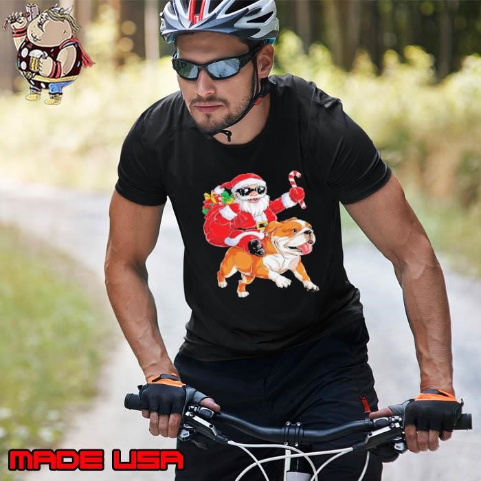 Claus Riding Bulldog Merry Christmas Unisex