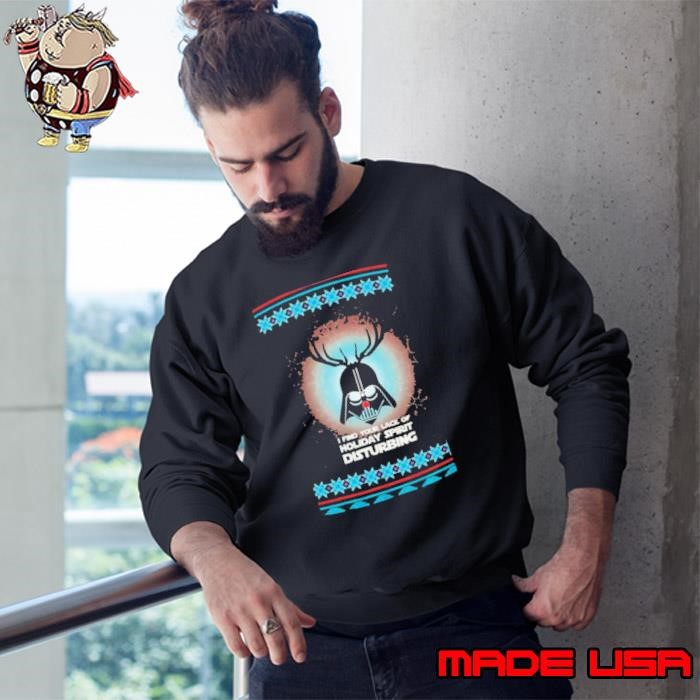 Darth Vader Reindeer I find your lack of holiday spirit disturbing ugly christmas Sweatshirt