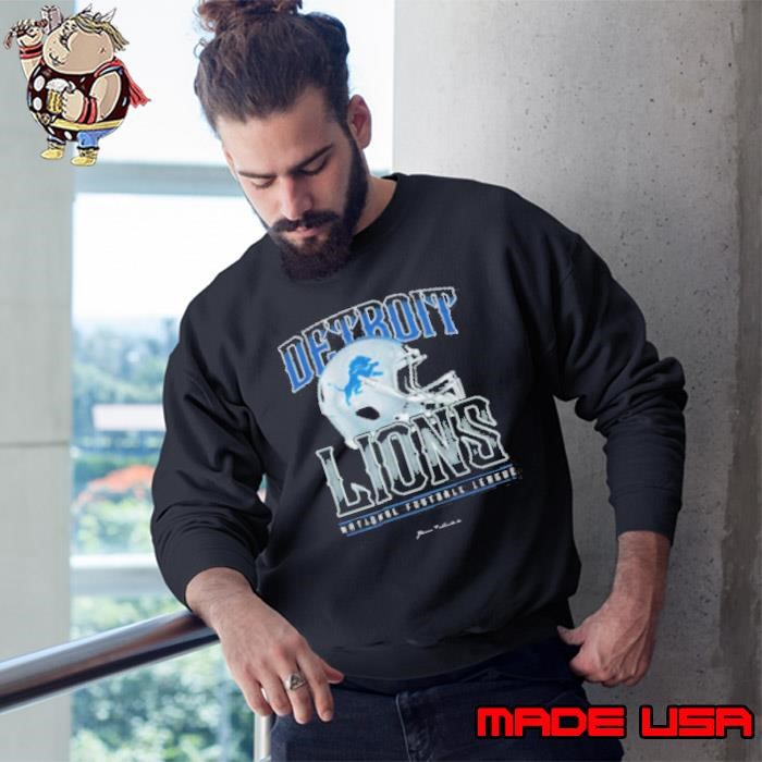 Detroit Lions Helmet Garment Dyed Heavyweight Sweatshirt