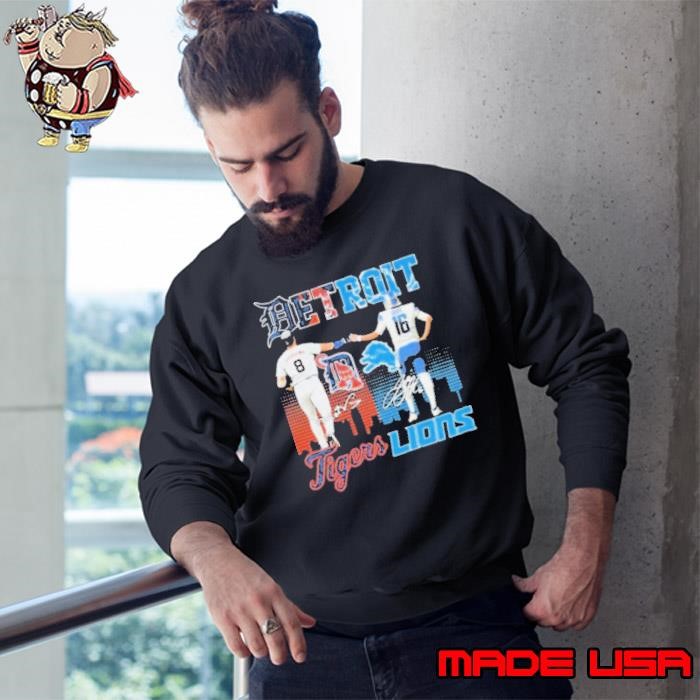 Detroit Lions Jared Goff Detroit Tigers Matt Vierling True Stars 2024 Signatures Sweatshirt