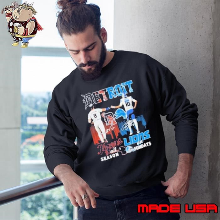 Detroit Tigers All Season X Detroit Lions On Sundays Sweatshirt