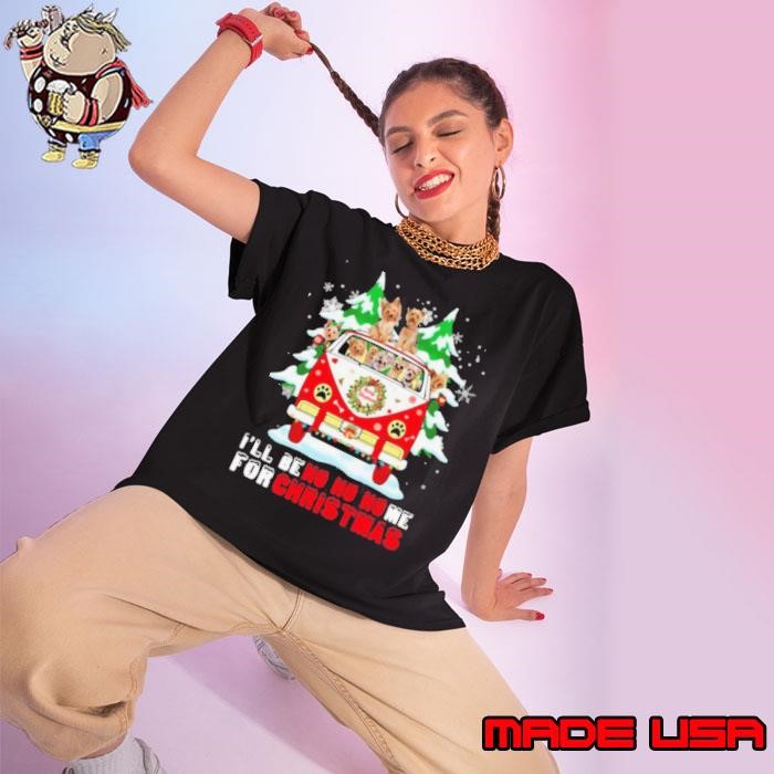 Dogs driver car Ill be ho ho home for Christmas Ladies tee