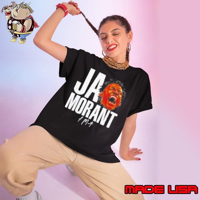 Face Ja Morant Stacked Basketball Signature Ladies tee