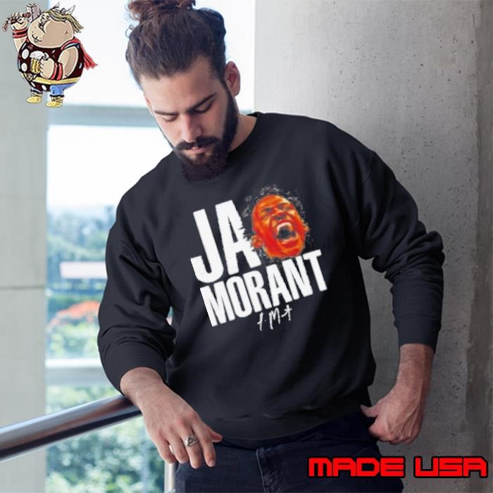 Face Ja Morant Stacked Basketball Signature Sweatshirt