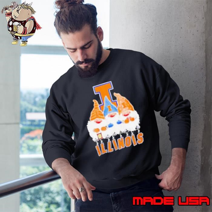 Gnomies Illinois Fighting Illini football Christmas Sweatshirt