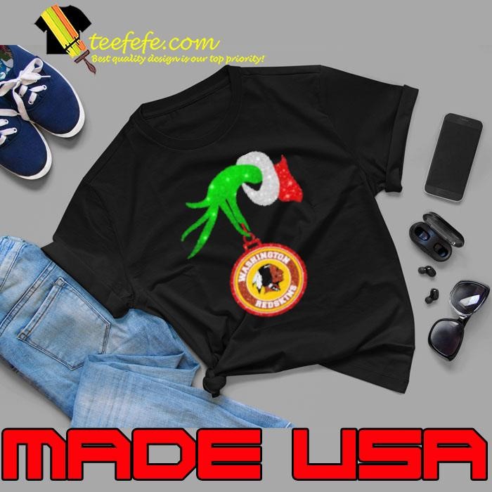 Grinch Hand Holding Washington Redskins Christmas Unisex