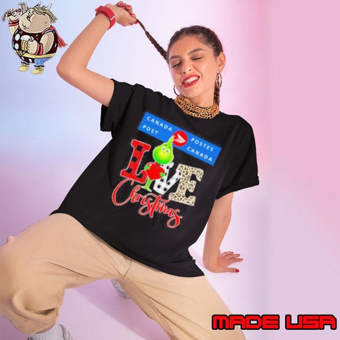 Grinch Love Canada Post Christmas Ladies tee