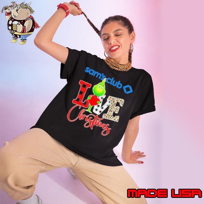 Grinch Love Sam’s Club Christmas Ladies tee