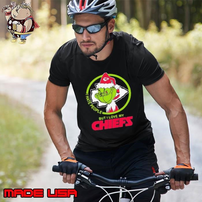 Grinch Santa I Hate People But I Love My Kansas City Chiefs Christmas Unisex