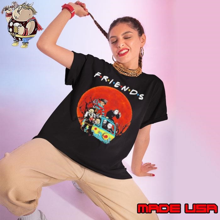Halloween Horror Characters Friends Ladies tee