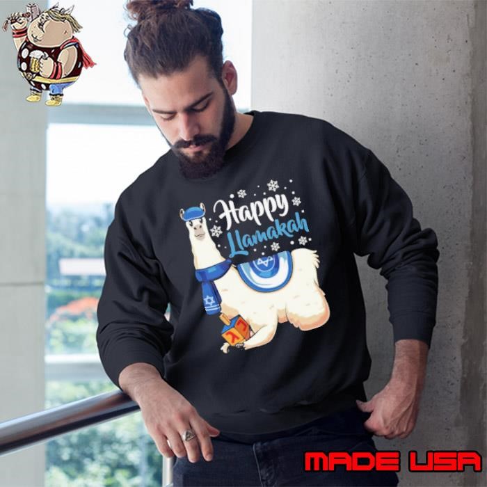 Happy Llamakah Jewish Eight Day Hanukkahorah Sabbath Sweatshirt