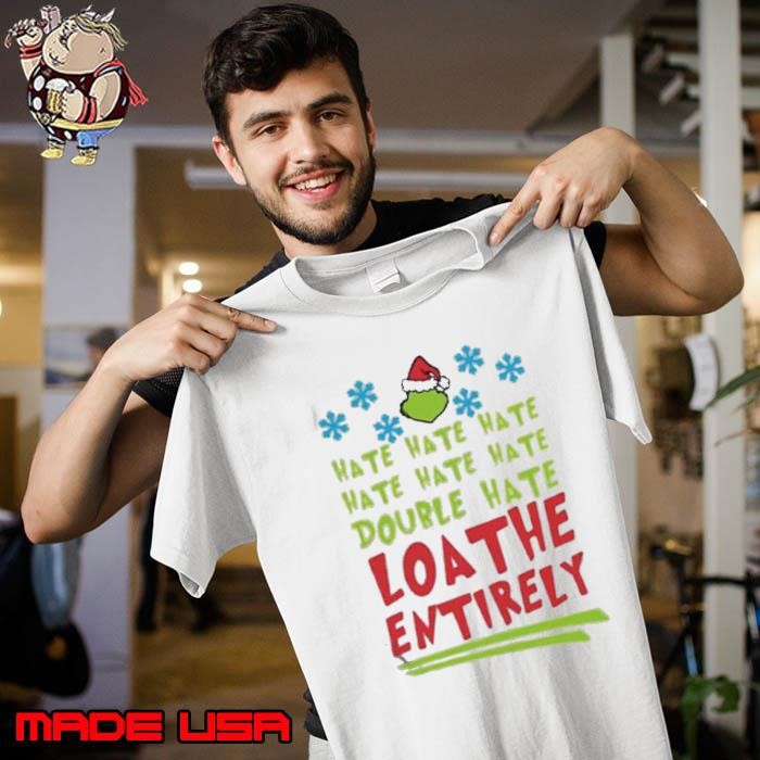 Hate Hate Hate Double Hate Loathe Entirely Hat Santa Grinch Xmas Unisex