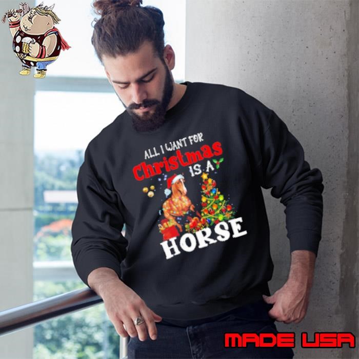 Horse Christmas All I Want For Christmas Is A Horse Sweatshirt