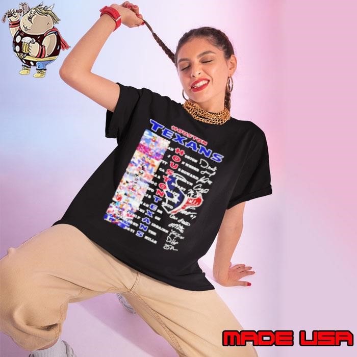 Houston Texans all player name picture Ladies tee