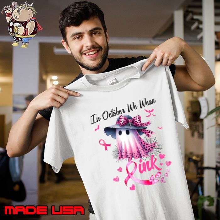 In October we wear pink halloween ghost leopard butterflies Unisex