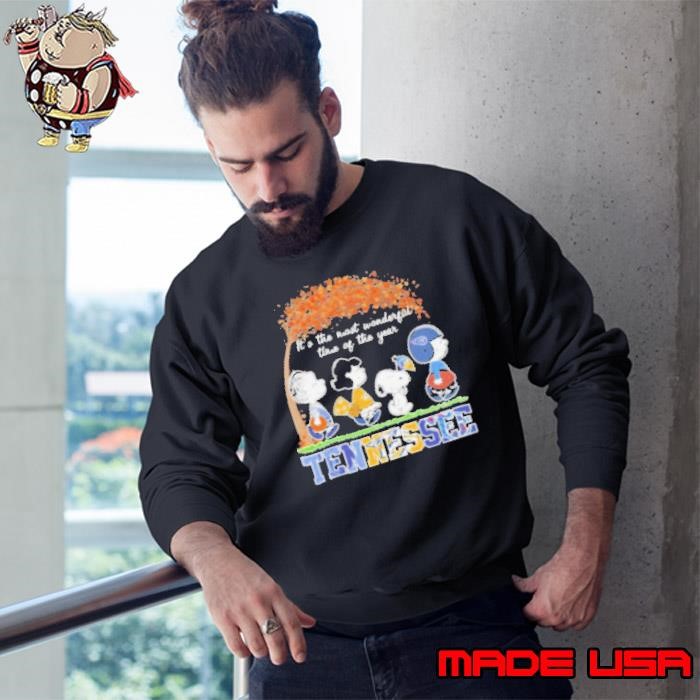 It’s The Most Wonderful Time Of The Year Peanuts Characters X Tennessee Sports Teams Sweatshirt