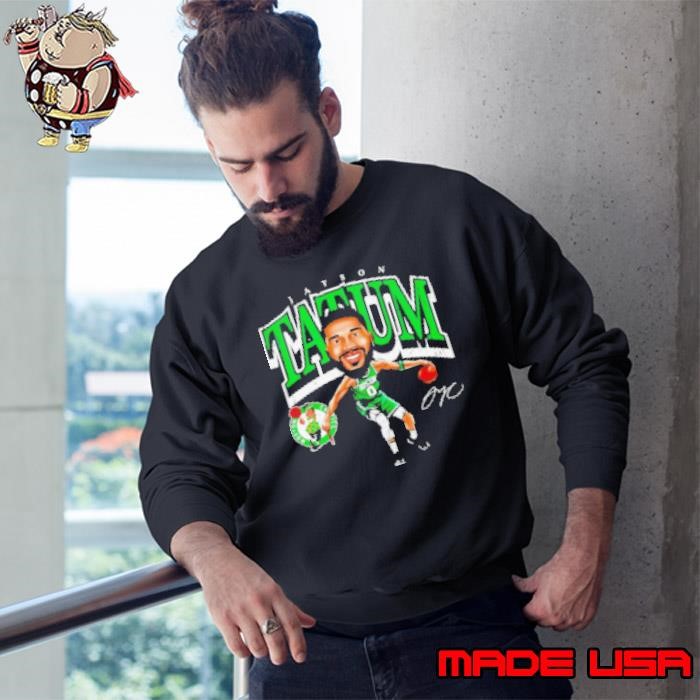 Jayson Tatum Boston Celtics Cartoon Signature Sweatshirt