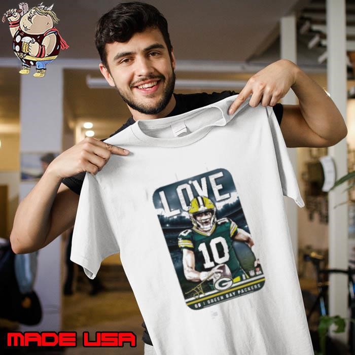 Jordan Love Green Bay Packers football 2024 signature poster Unisex
