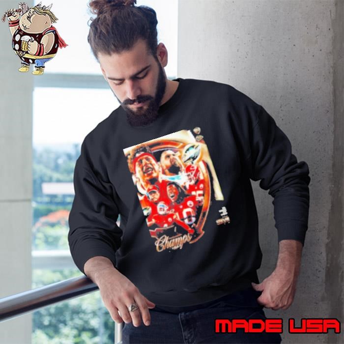 Kansas City Chiefs Back to Back Super Bowl Champions Football Post Sweatshirt