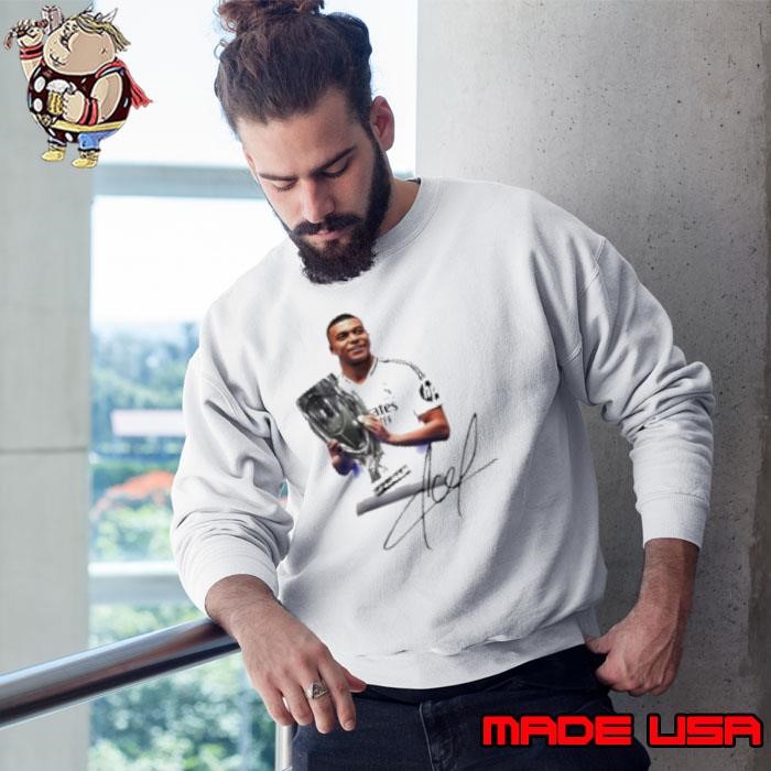 Kylian Mbappe signature with super cup Sweatshirt