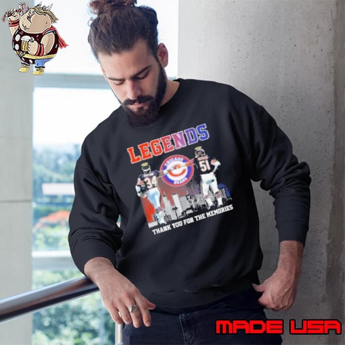 Legends Chicago Bears Payton Butkus Thank You For The Memories Signatures 2024 Sweatshirt