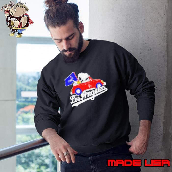 Los Angeles Dodgers Peanuts Drive a Car Sweatshirt