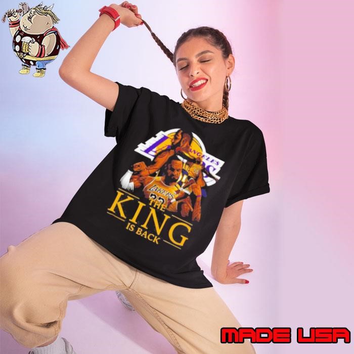 Los Angeles Lakers Lebron James The King Is Back Ladies tee