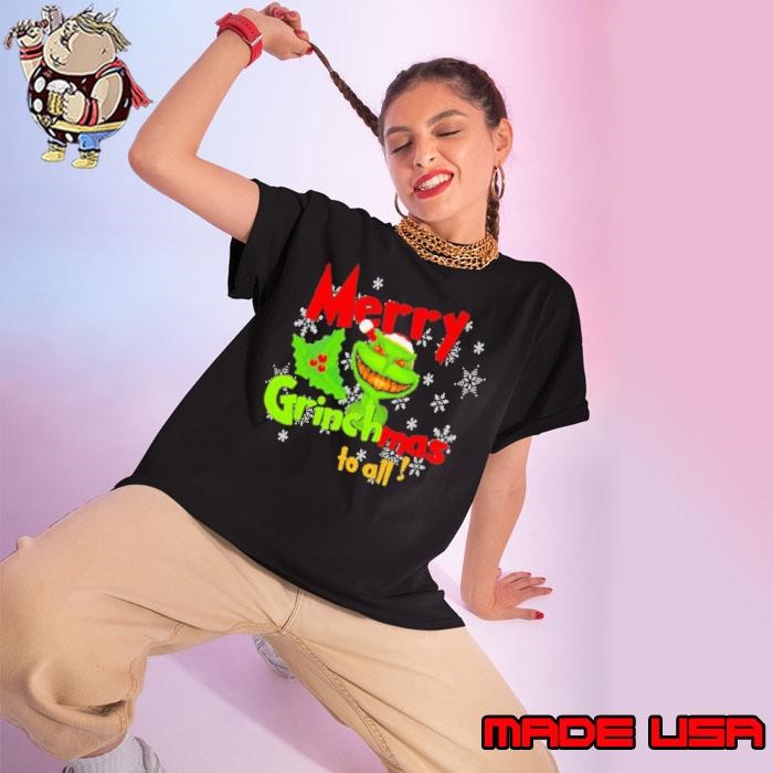Merry Grinchmas To All Skull Grinch Ladies tee