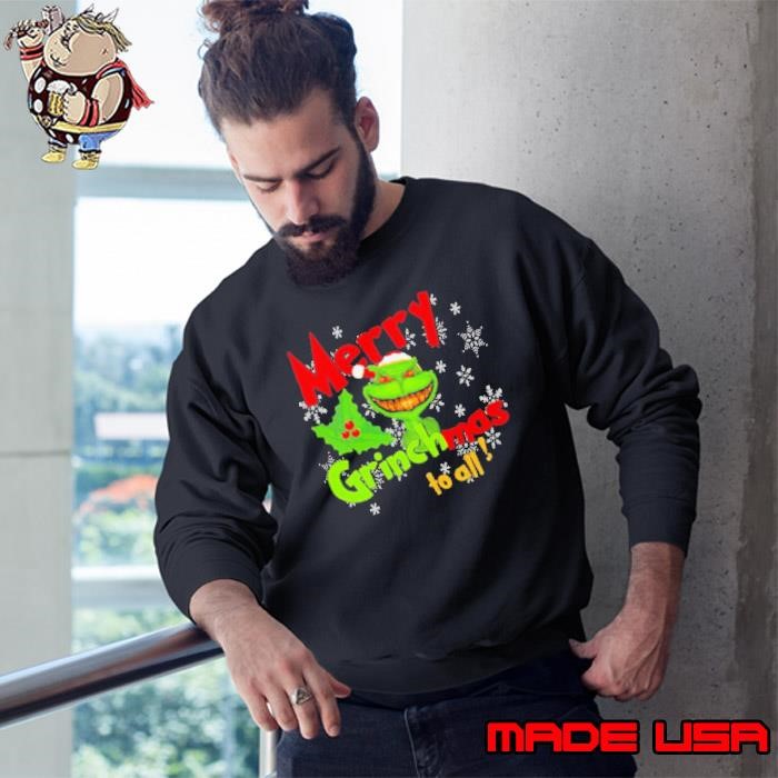 Merry Grinchmas To All Skull Grinch Sweatshirt