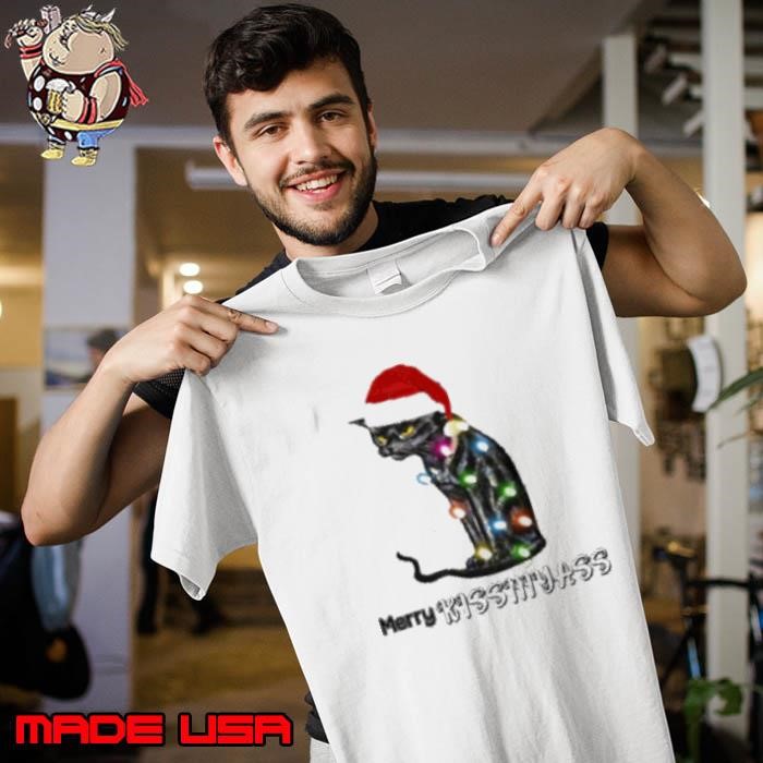 Merry Kiss My Ass Funny Christmas Cat Unisex