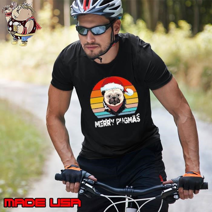 Merry Pugmas Funny Pug Christmas Style Vintage Unisex