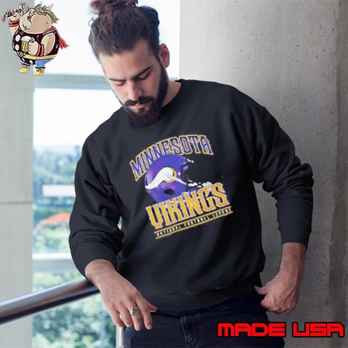 Minnesota Vikings Helmet Garment Dyed HeavyweighT Sweatshirt