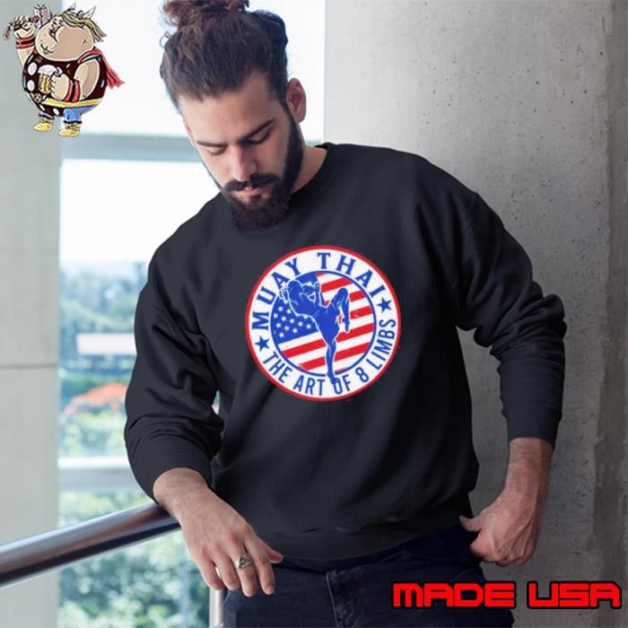 Muay Thai The Art Of 8 Limbs American Flag Sweatshirt