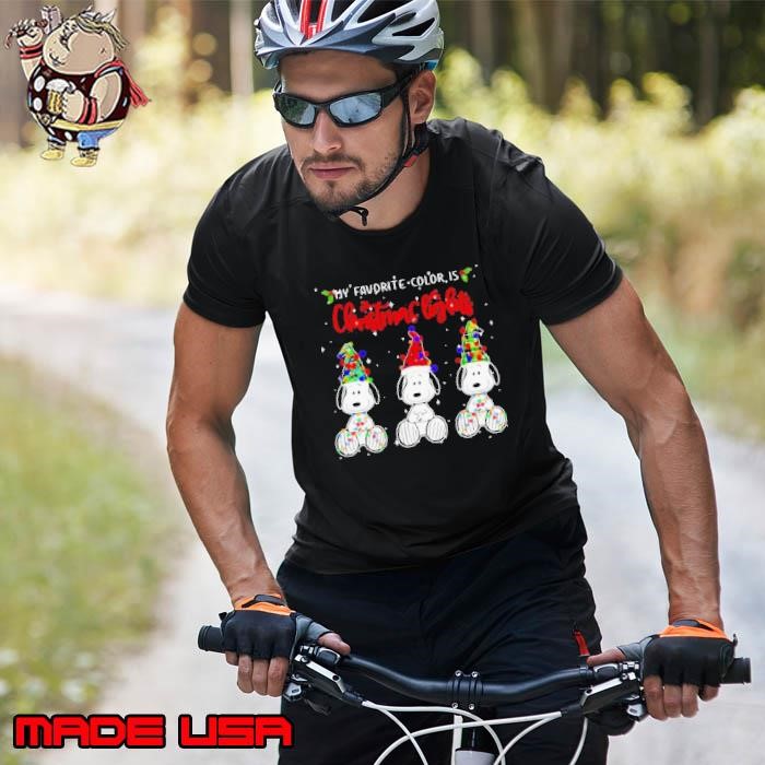 My Favorite Color Is Christmas Lights Snoopys Xmas Unisex
