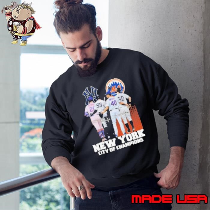 New York City Of Champions New York Yankees And New York Mets Signatures 2024 Sweatshirt
