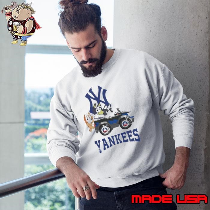 New York Yankees Bluey friends riding car Sweatshirt