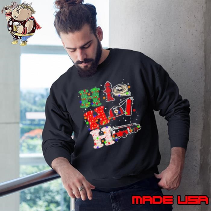 Nice Ho Ho Ho Firefighter Sweatshirt