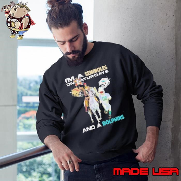 Official I’m A Seminoles On Saturdays And A Dolphins On Sundays Mascot 2024 Sweatshirt